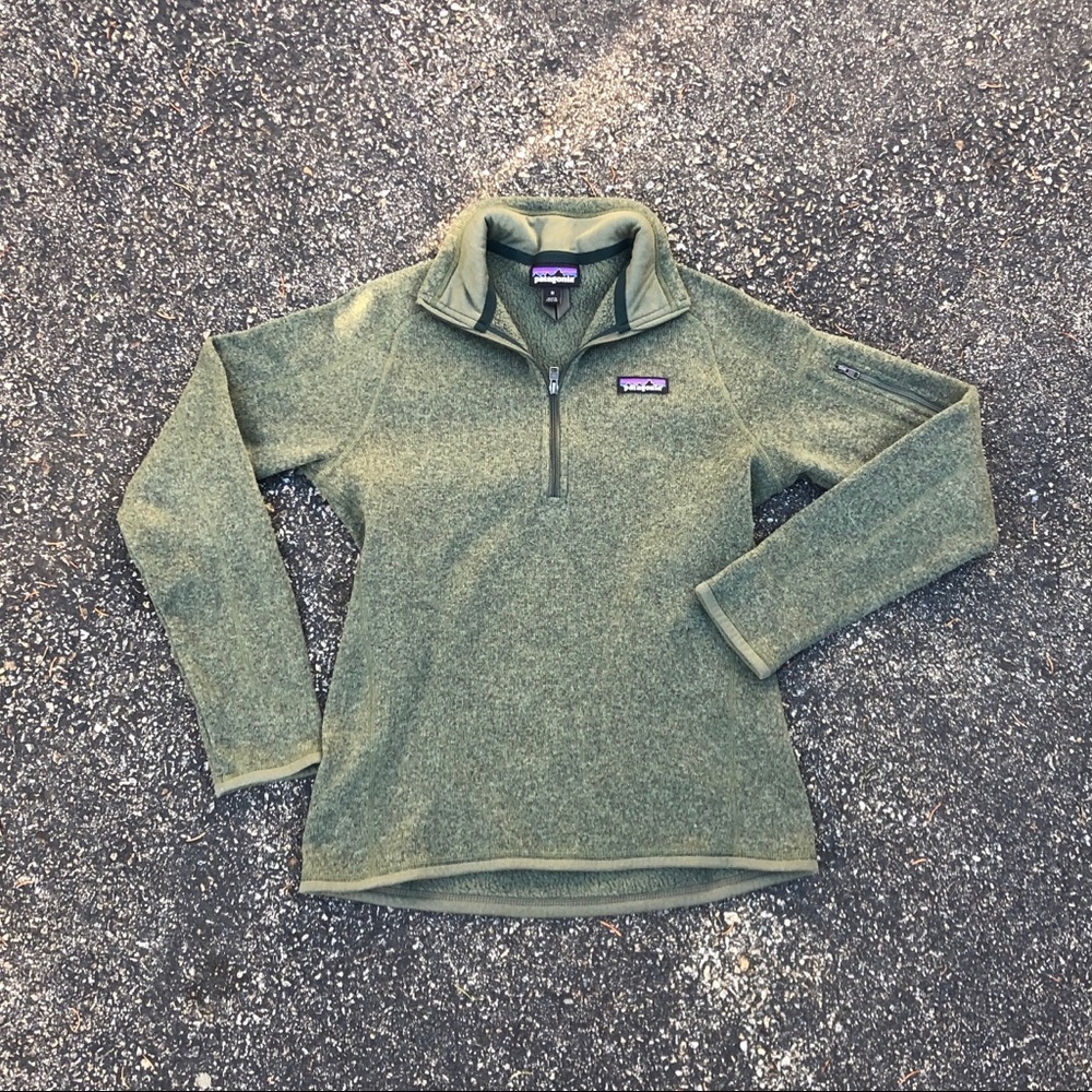 Green Patagonia Better Sweater Quarter Zip